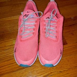 Neon orange and blue air max 270